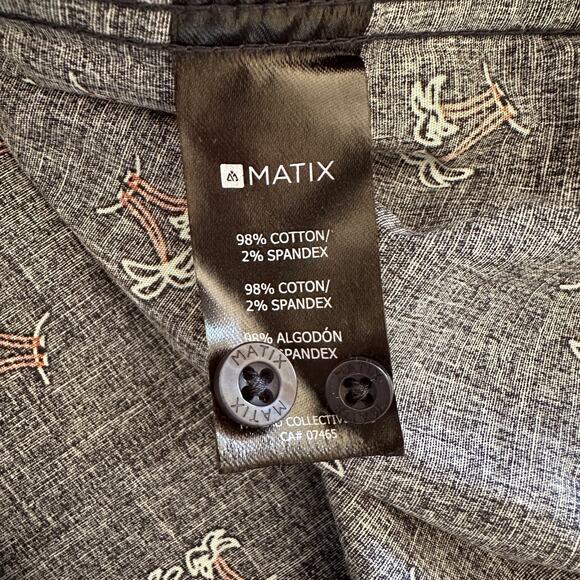 MATIX | Palm Tree Print Short Sleeve Short NEW Men’s XXL Button Down Aloha - Picture 8 of 9